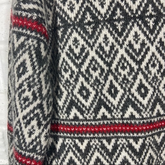 Aspen Wool Blend Fair Isle Cardigan Sweater Medium - Picture 4 of 10